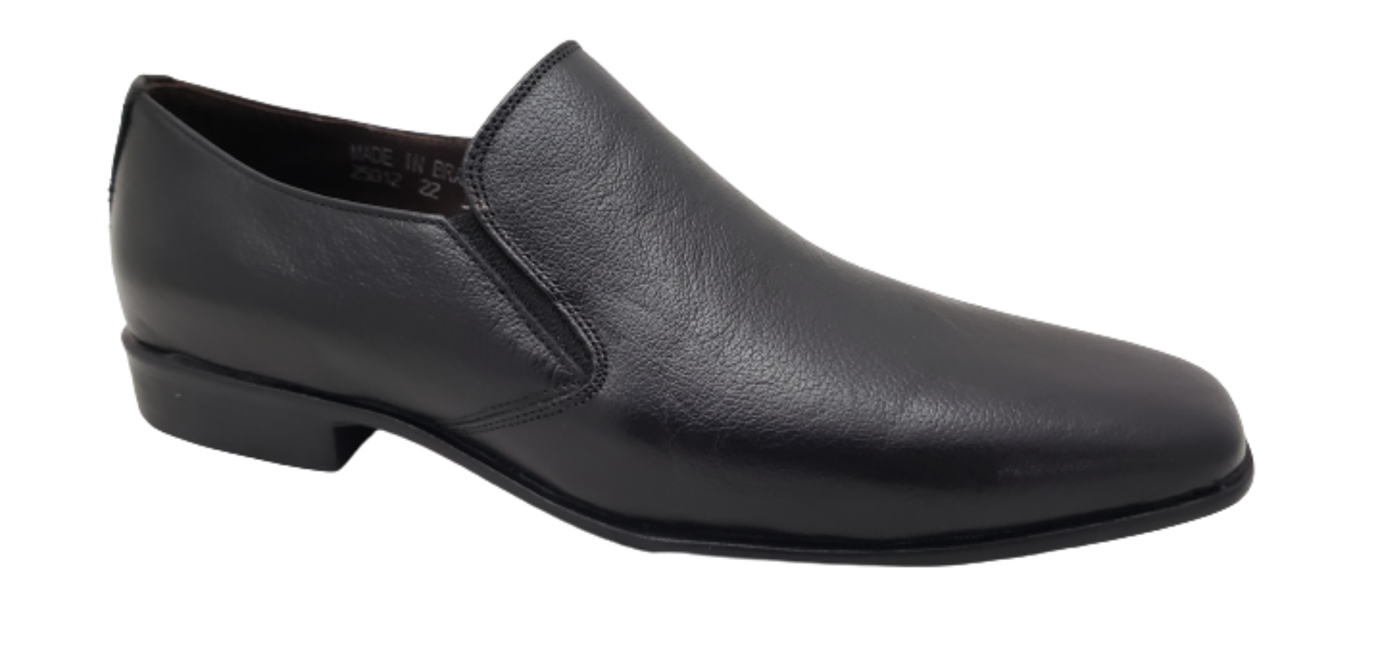 ALFREDO MEN'S BLACK DRESS SLIP ON SHOES WITH RUBBER SOLE - 25012R