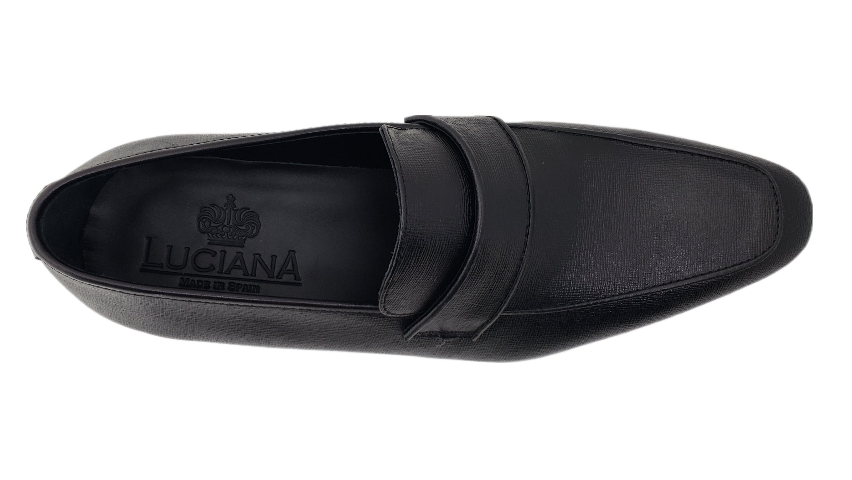 LUCIANA MEN'S BLACK SLIP ON DRESS SHOES 04524S