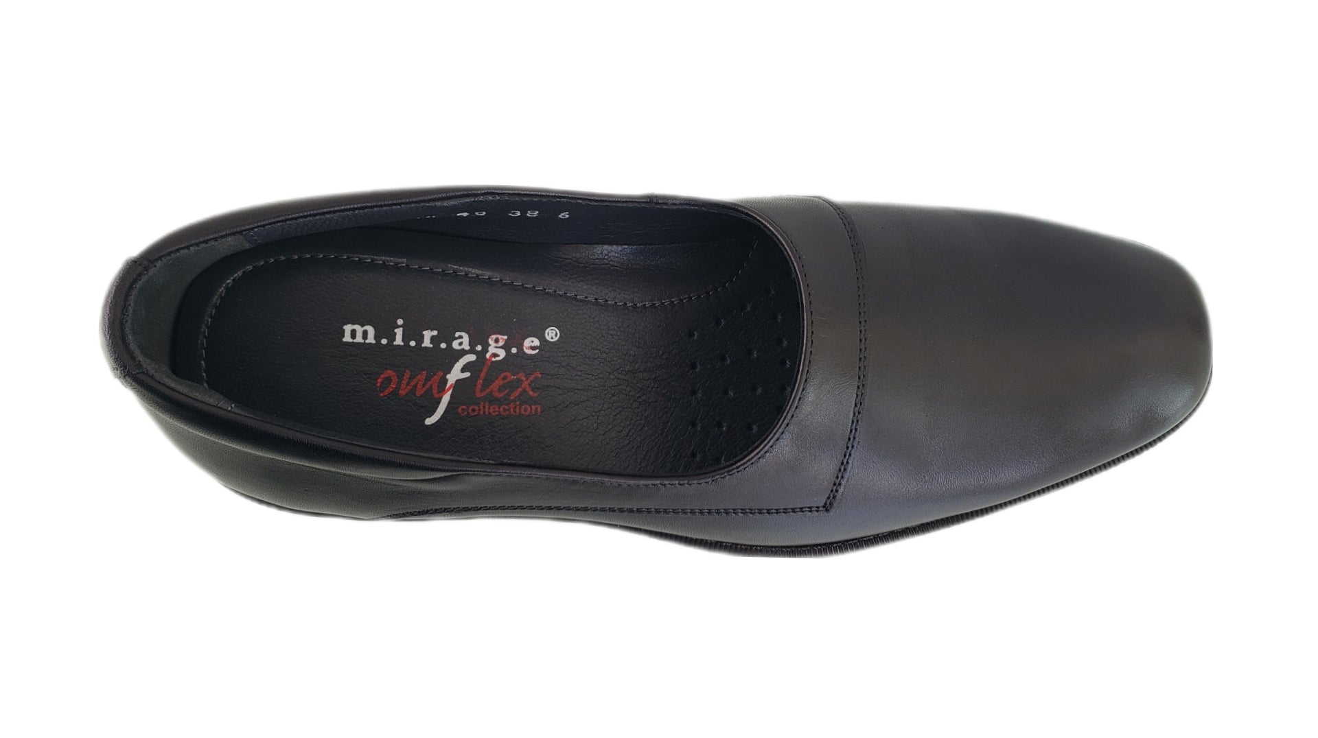 MIRAGE COMFLEX MEN'S BLACK LOW CUT SLIP ON SHOES - 7654